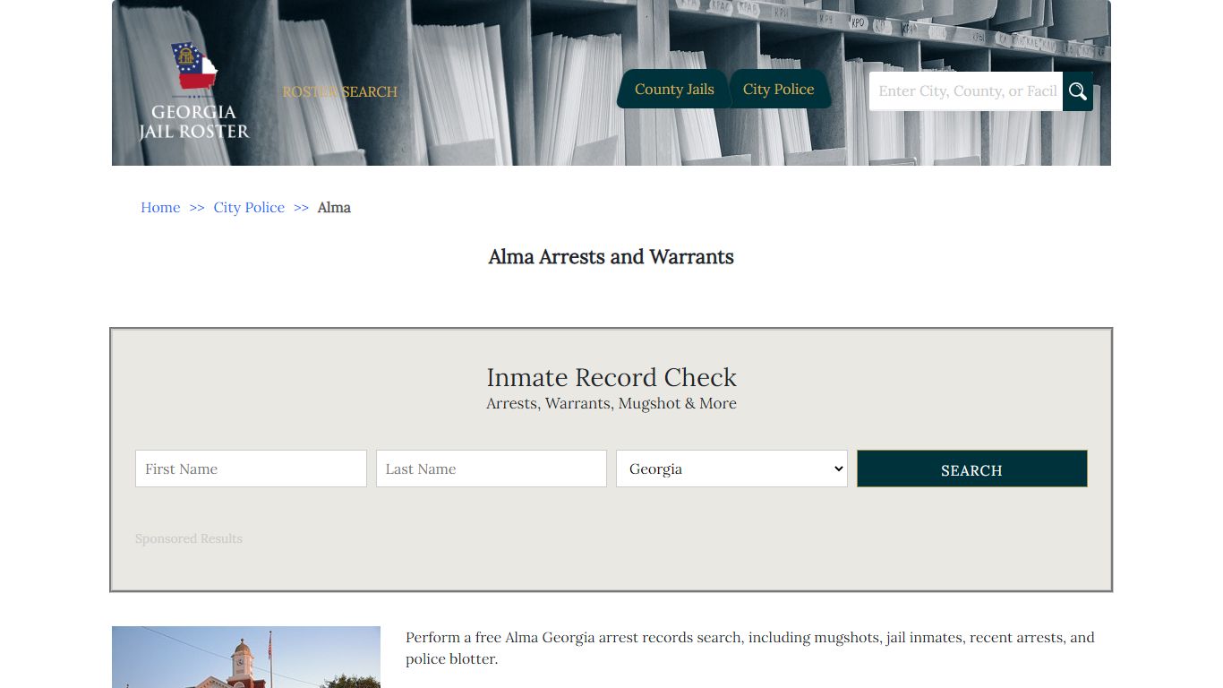 Alma Arrests and Warrants | Georgia Jail Inmate Search